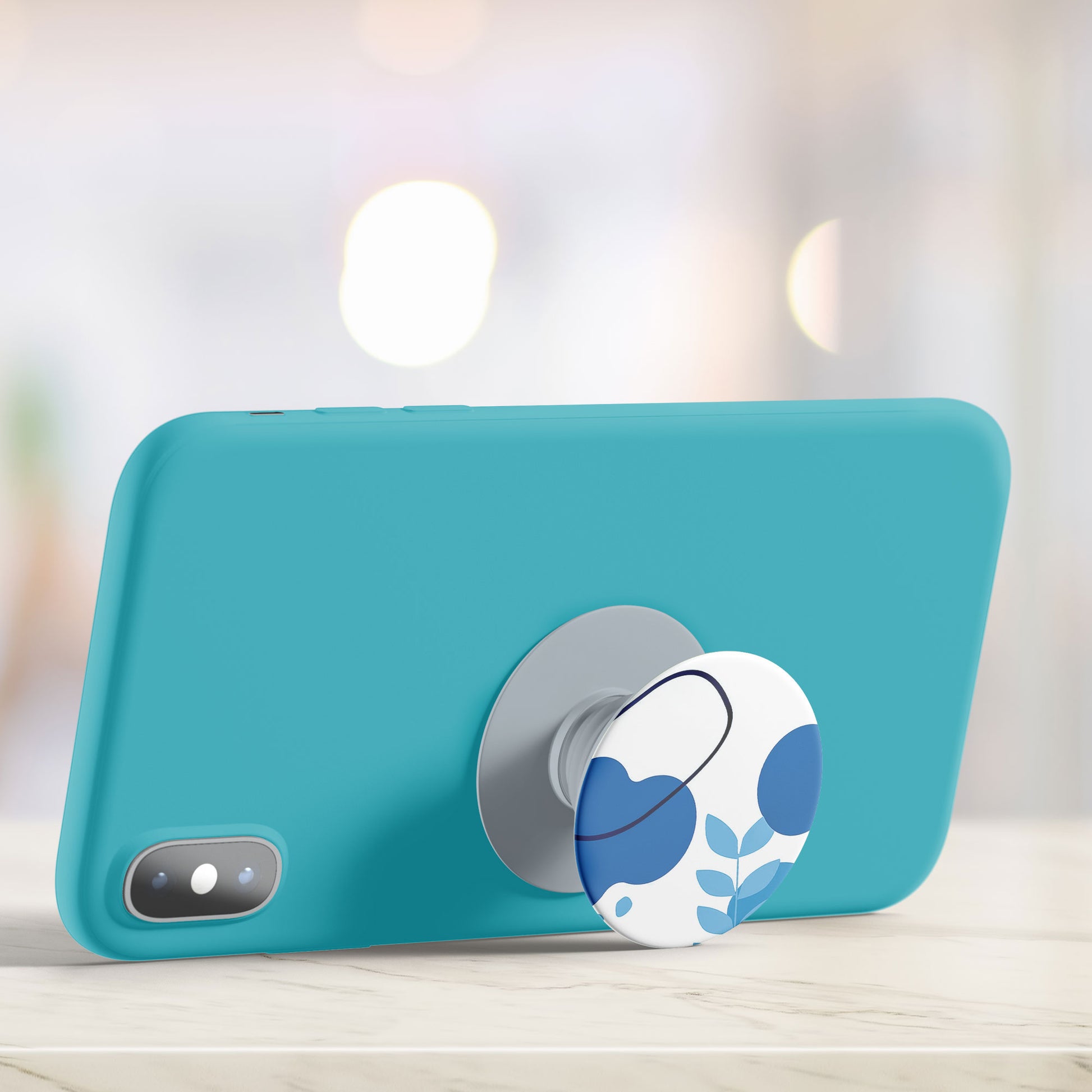 Blue Botanical  Flat Pop Holder