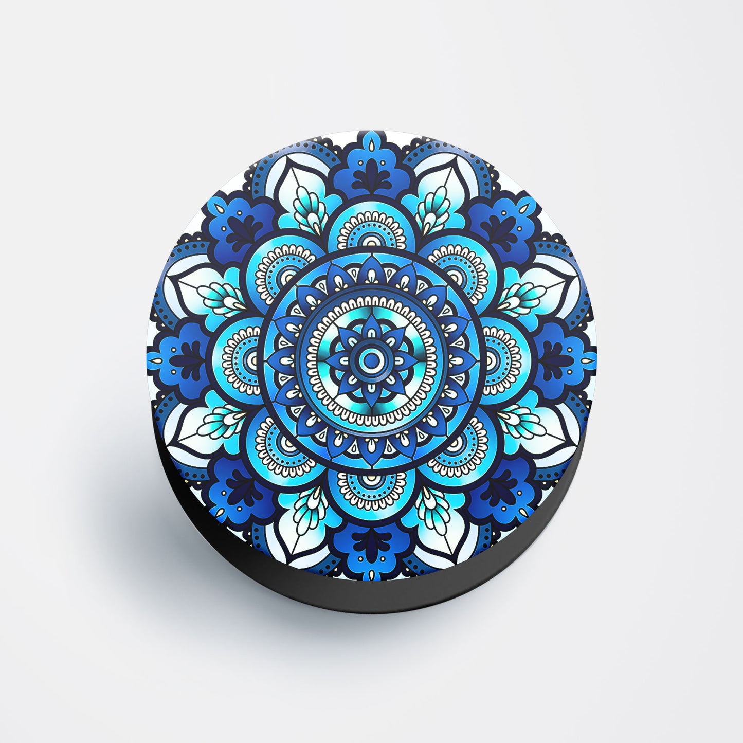 Blue Harmony Mandala Flat Pop Holder