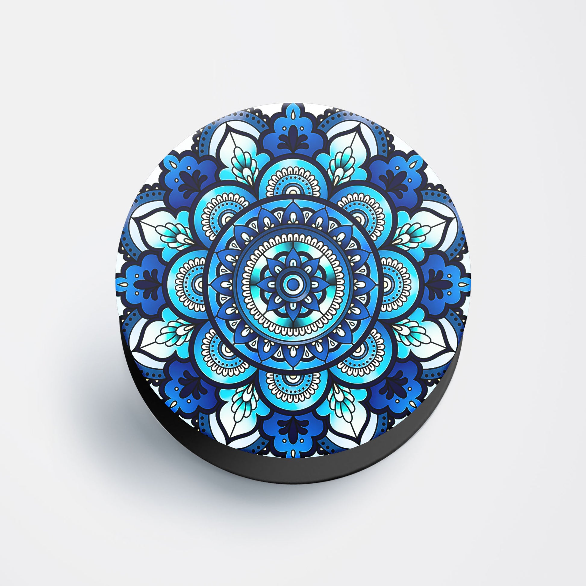 Blue Harmony Mandala Flat Pop Holder