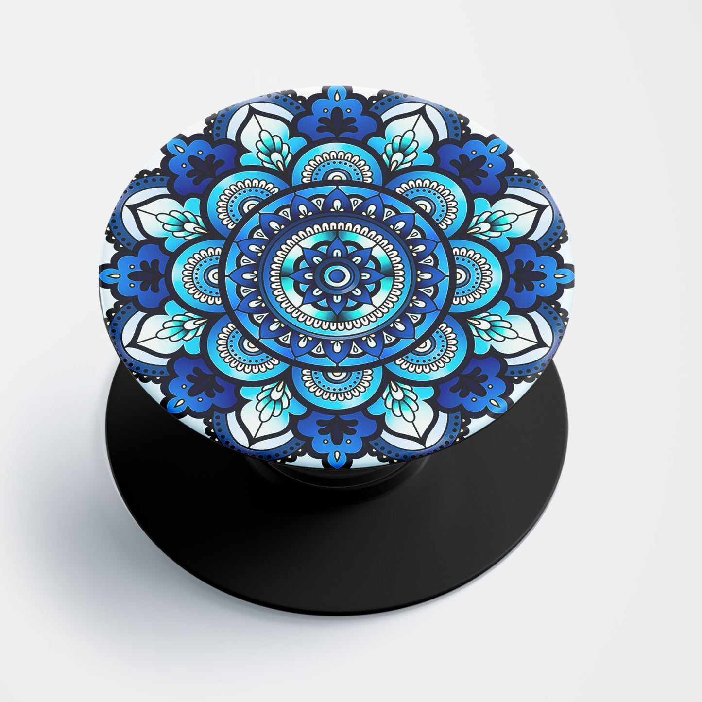 Blue Harmony Mandala Flat Pop Holder