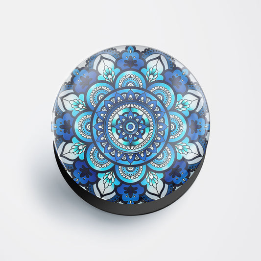 Blue Harmony Mandala Gloss Pop Holder
