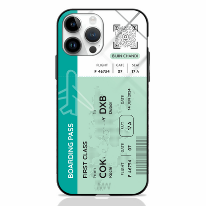 Boarding Pass Custom Name Premium GLASS CASES (5 Color Variants) -  - MW Stuffs - 