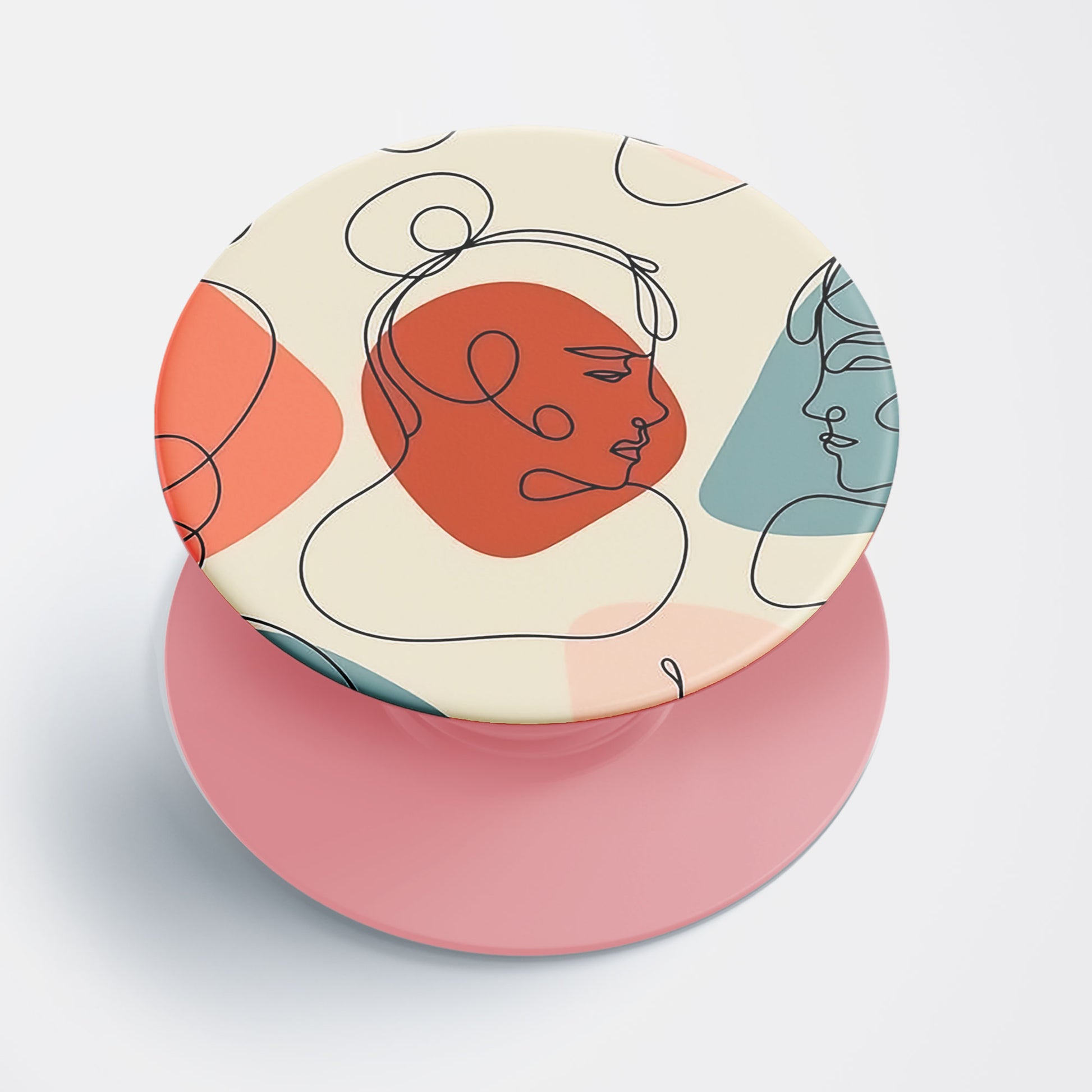 Boho Face Art Flat Pop Holder