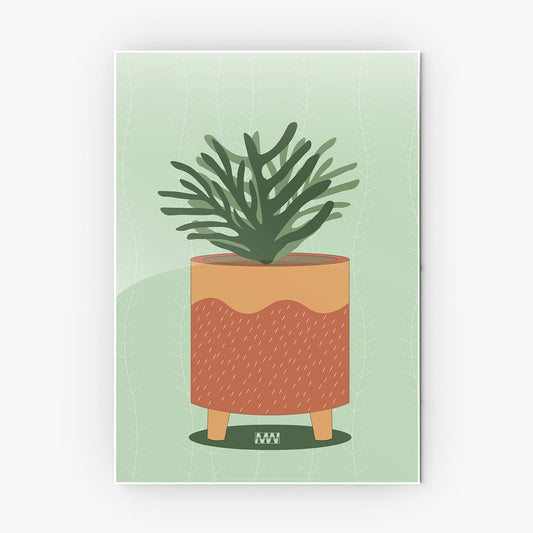 Botanical Minimal Art Metal-Poster