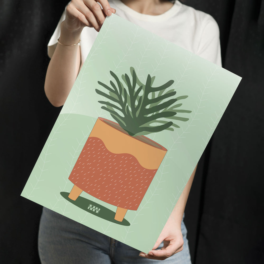 Botanical Minimal Art Metal-Poster