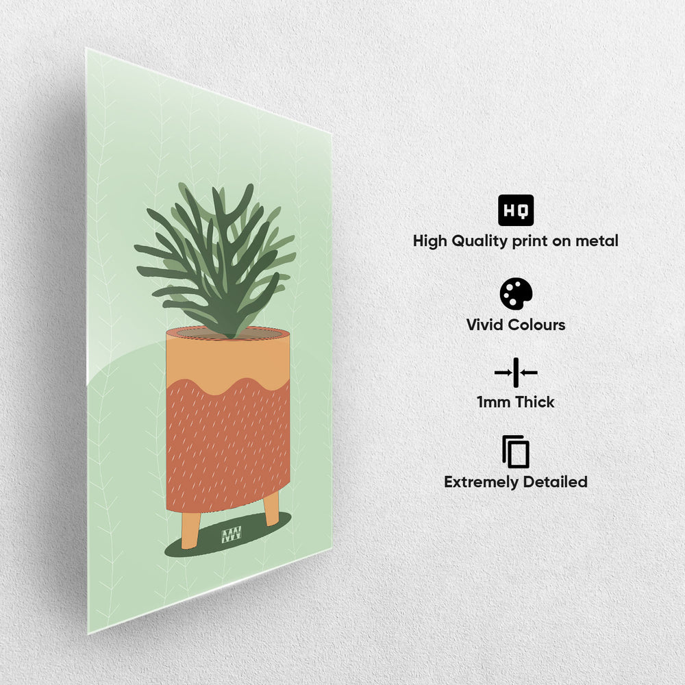 Botanical Minimal Art Metal-Poster