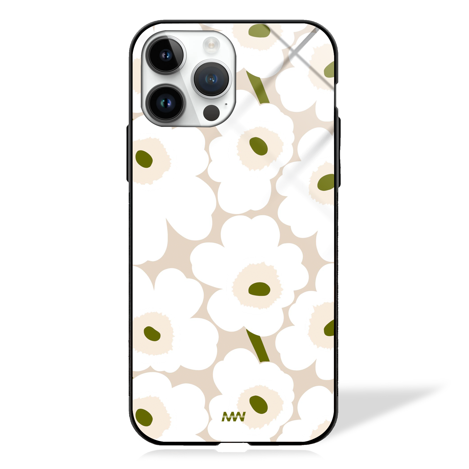 Botanical Bliss Floral GLASS CASE (3 Color Variants) -  - MW Stuffs - 