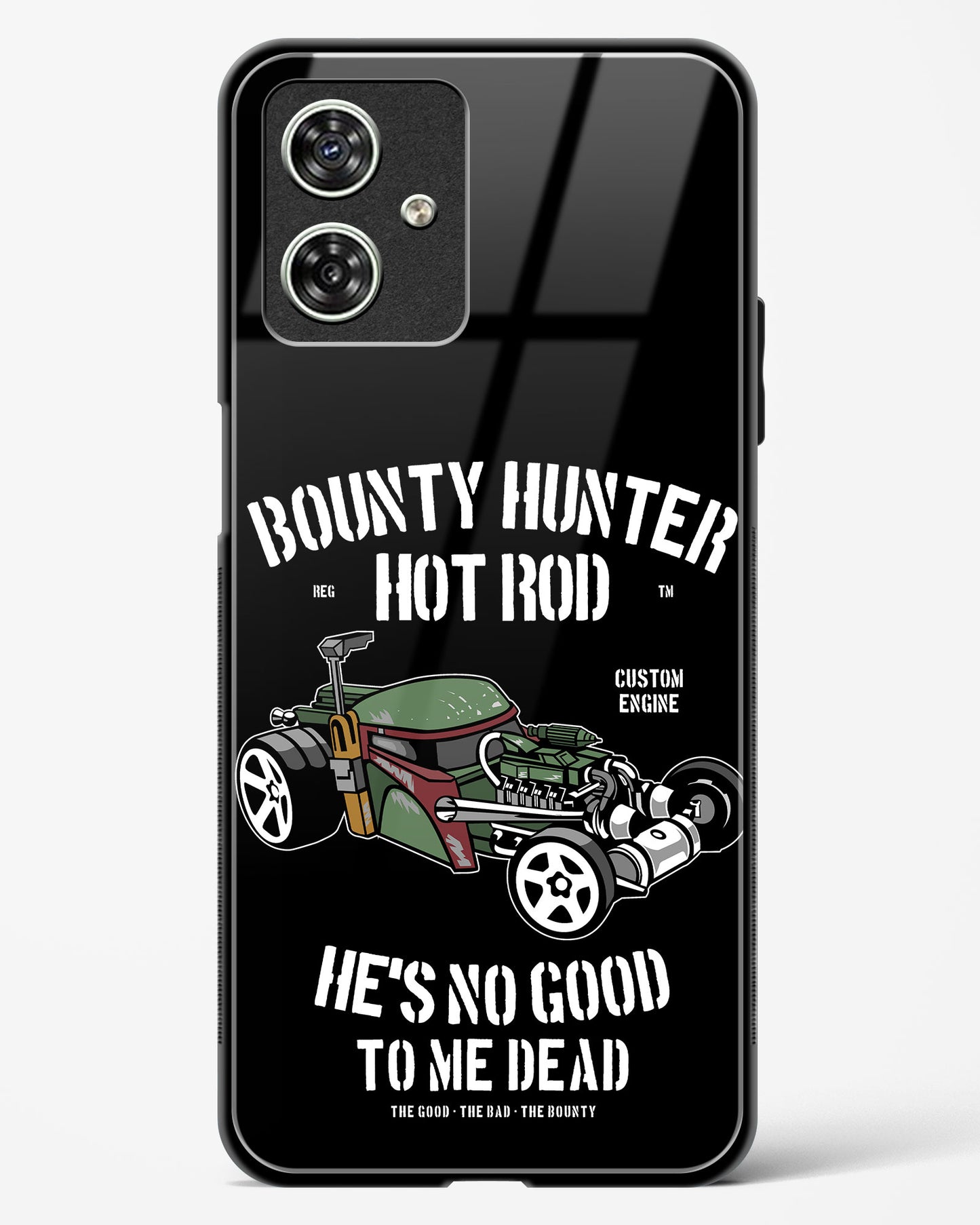 Bounty Hunter Hot Rod Glass Phone Case-Moto G54 5G
