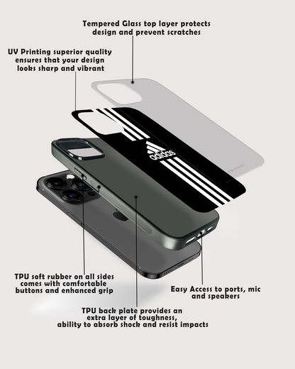 Brand Name with Stripes Glass Case -  - MW Stuffs - 