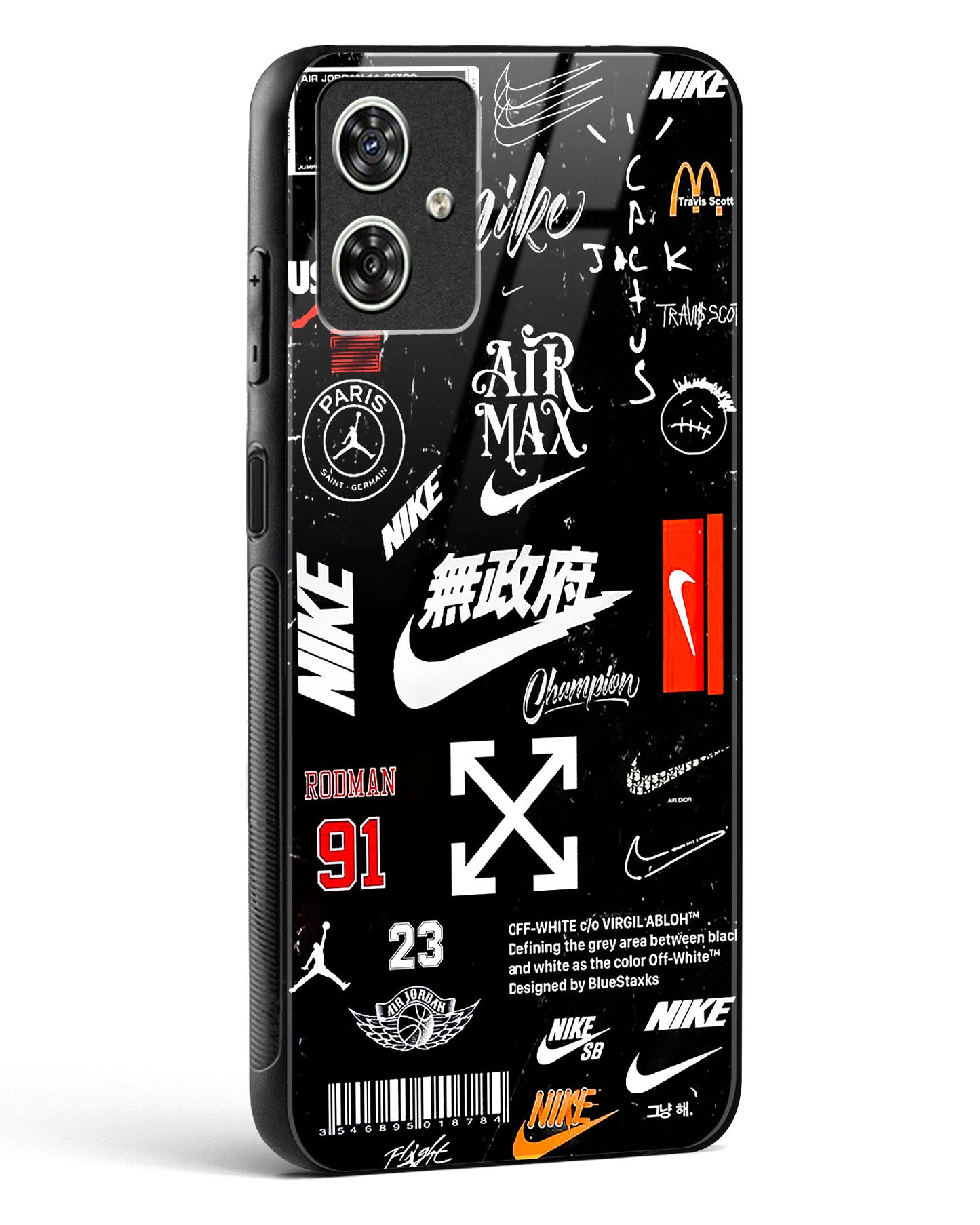Branded Tags Glass Phone Case-Moto G54 5G