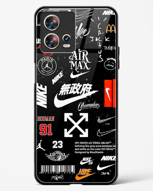 Branded Tags Glass Phone Case-Motorola Edge 30 Fusion