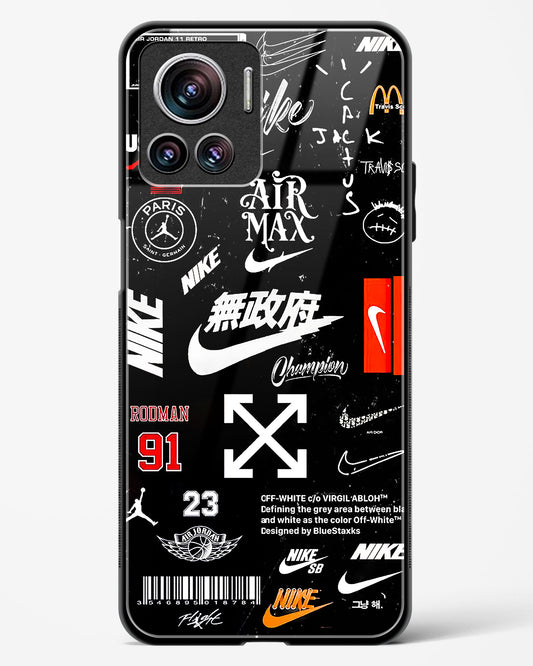 Branded Tags Glass Phone Case-Motorola Edge 30 Ultra