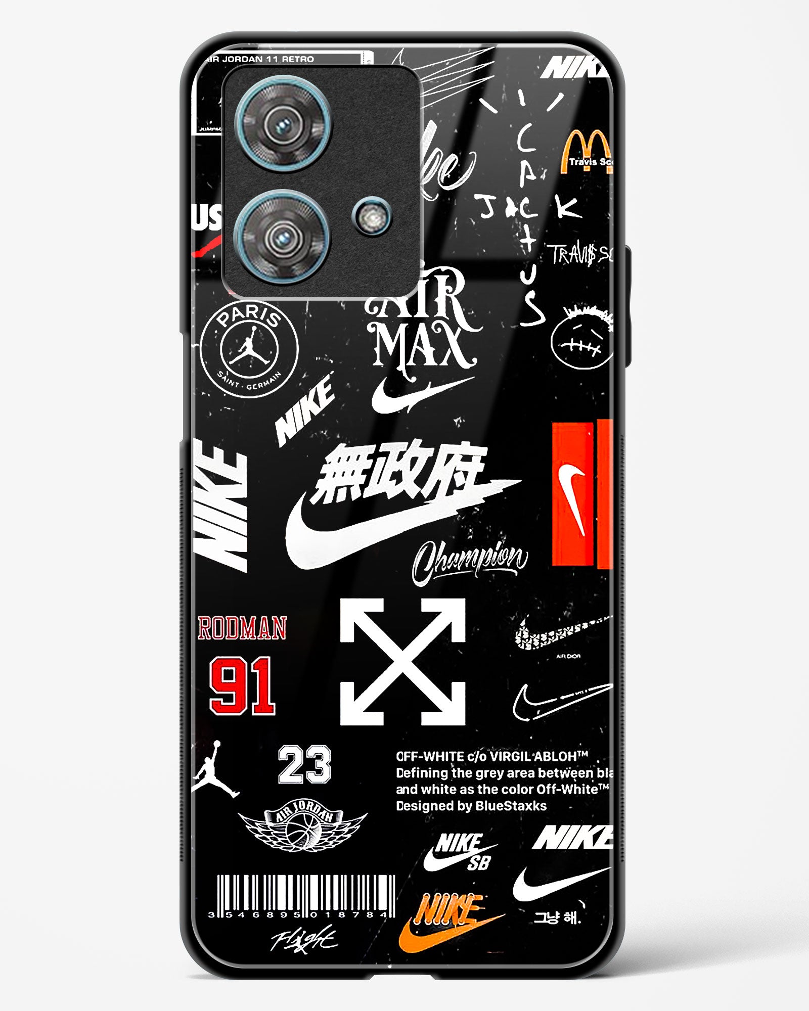Branded Tags Glass Phone Case-Motorola Edge 40 Neo