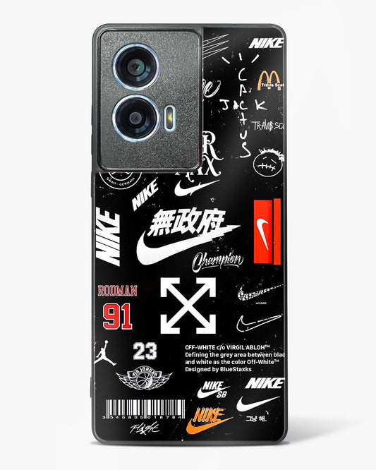 Branded Tags Glass Phone Case-Motorola Edge 50 Fusion