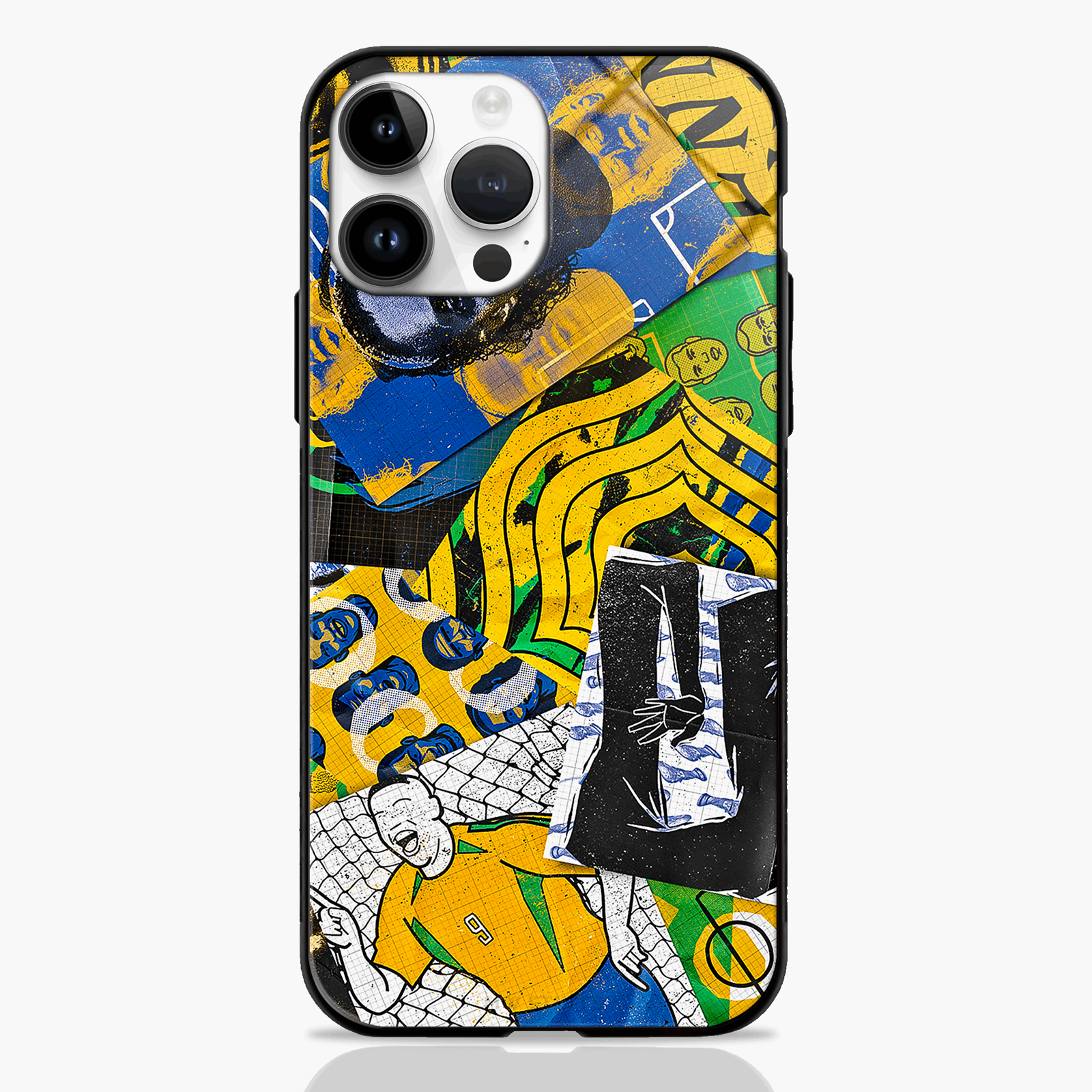 Brazilian Football Team Graffiti Glass Case -  - MW Stuffs - 