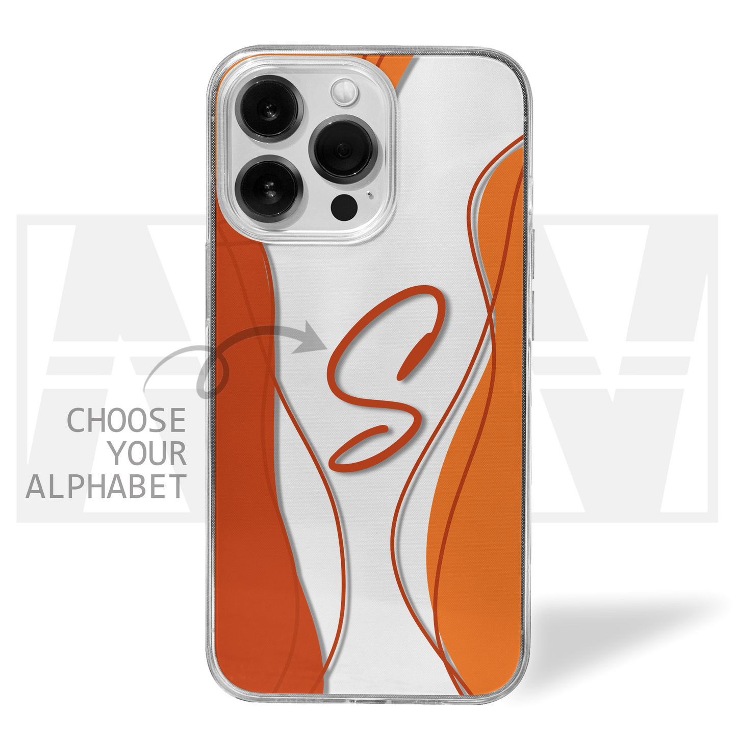 Personalized Letter Clear Silicone Case