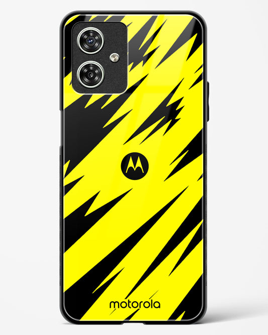 Bumblebee Stripe Shield Glass Phone Case-Moto G54 5G