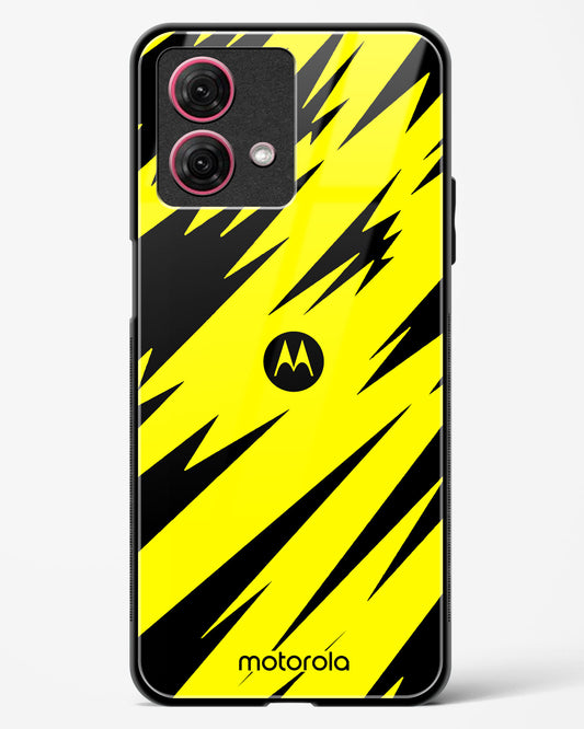Bumblebee Stripe Shield Glass Phone Case-Moto G84 5G