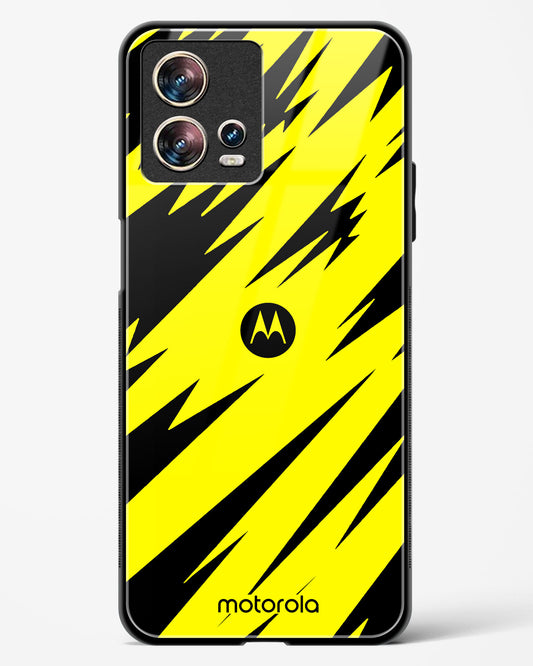 Bumblebee Stripe Shield Glass Phone Case-Motorola Edge 30 Fusion