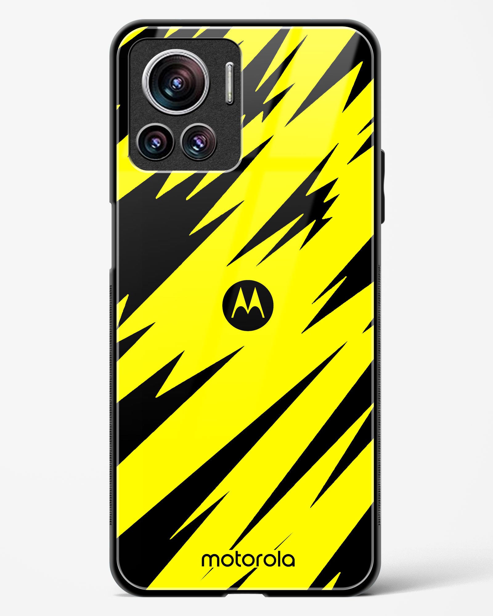 Bumblebee Stripe Shield Glass Phone Case-Motorola Edge 30 Ultra