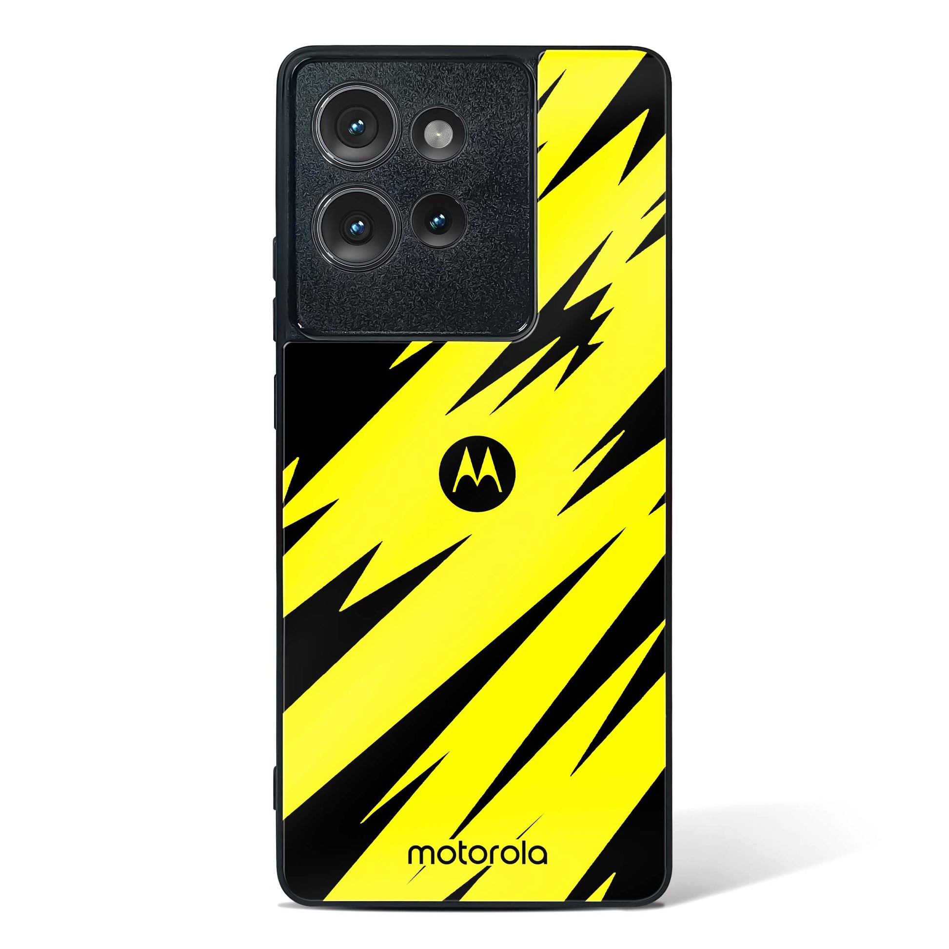 Bumblebee Stripe Shield Glass Phone Case-Motorola Edge 50