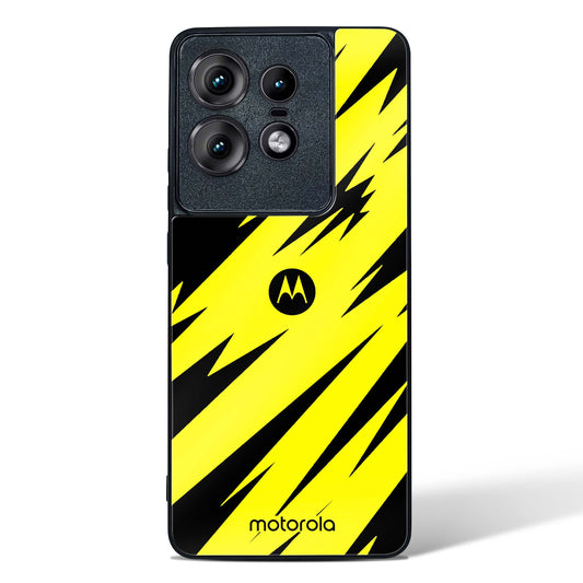 Bumblebee Stripe Shield Glass Phone Case-Motorola Edge 50 Pro