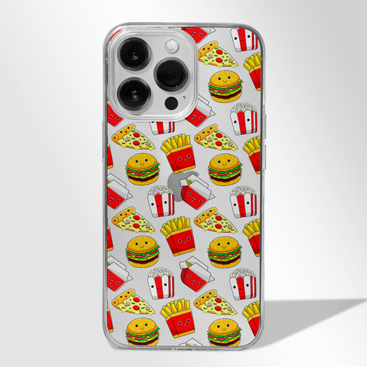 Burger & Fries Foodie Doodle CLEAR CASE -  - MW Stuffs - 