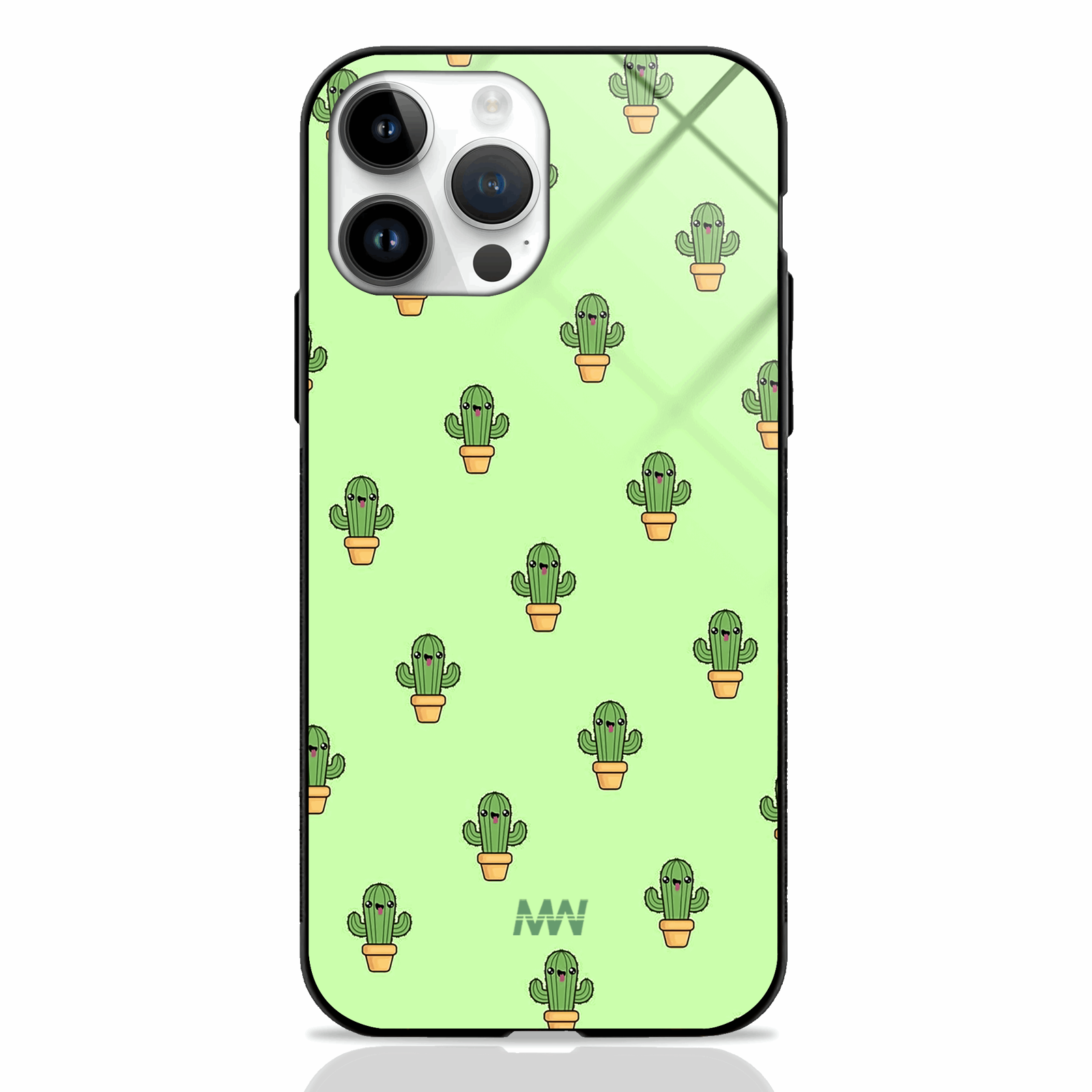 Cactus pattern Premium Glass Case -  - MW Stuffs - 