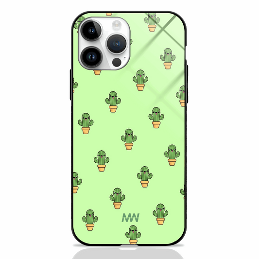 Cactus pattern Premium Glass Case -  - MW Stuffs - 