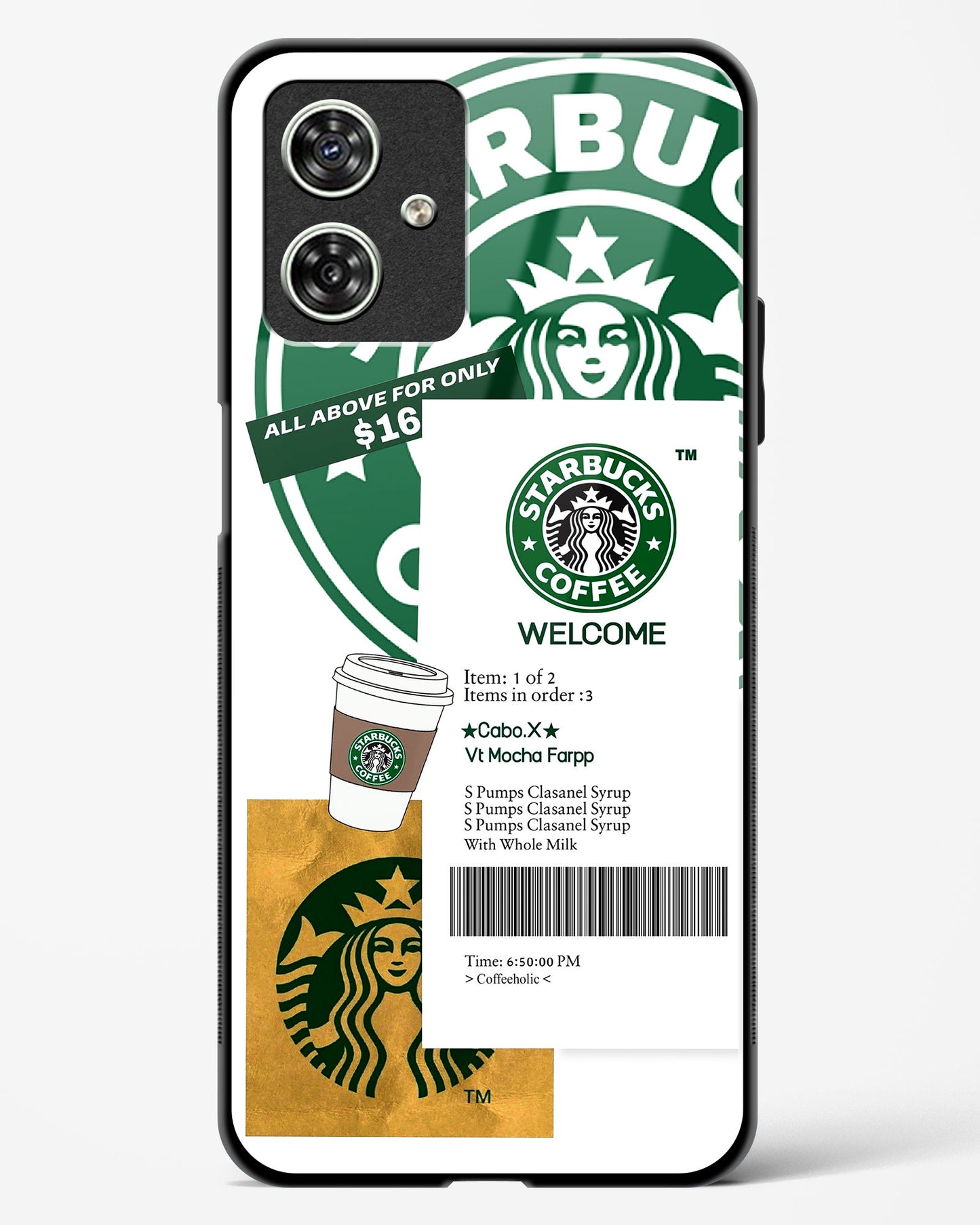 Caffeine Chic Starbucks Glass Phone Case-Moto G54 5G