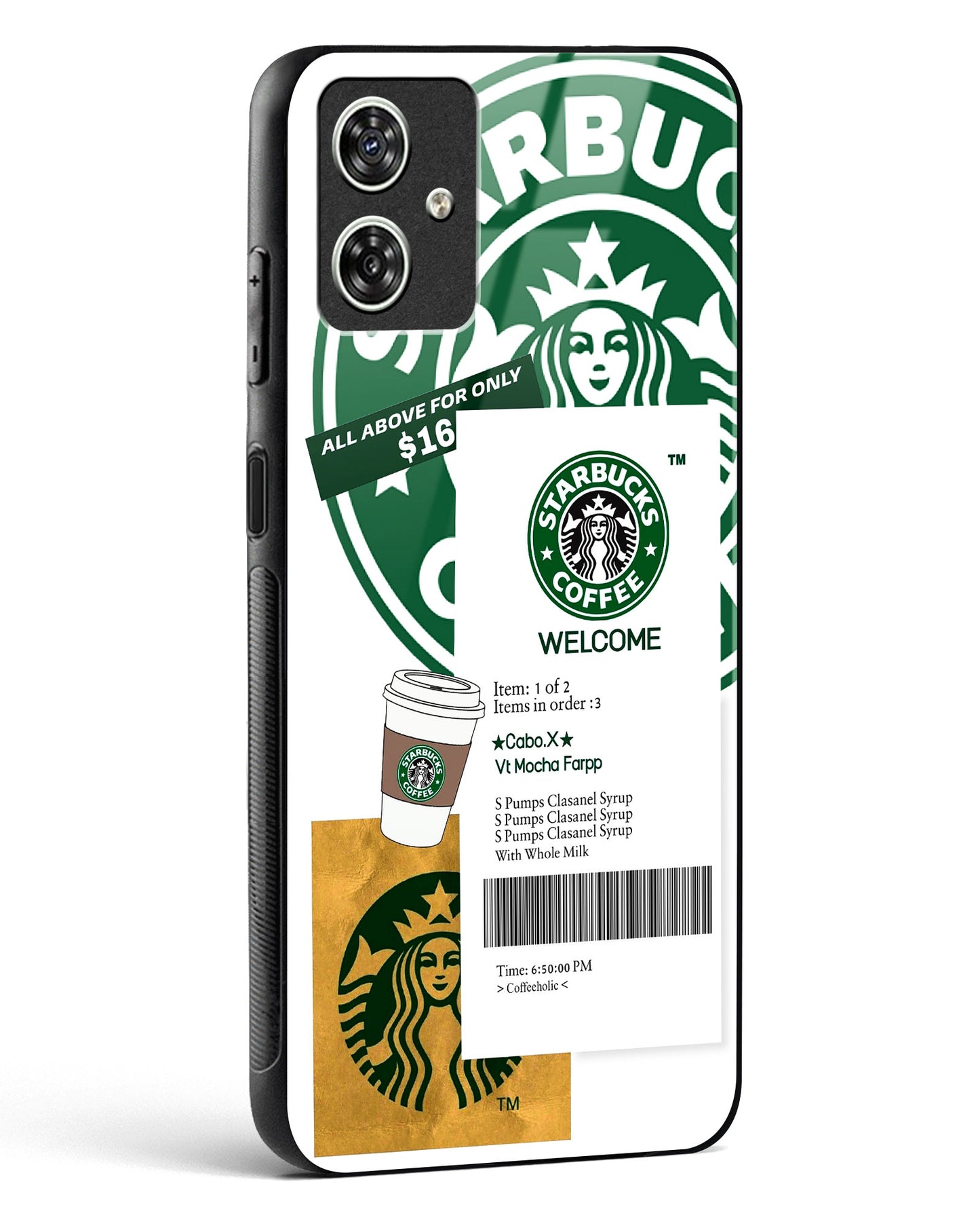 Caffeine Chic Starbucks Glass Phone Case-Moto G54 5G