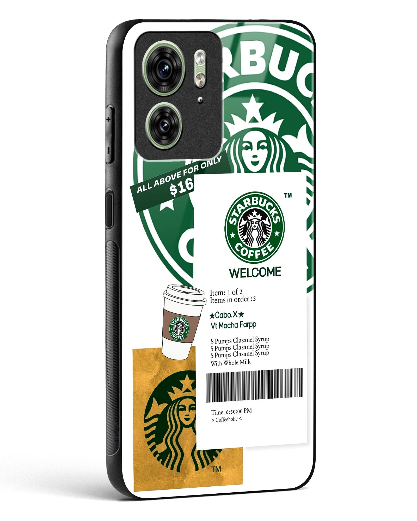 Caffeine Chic Starbucks Glass Phone Case-Motorola Edge 40