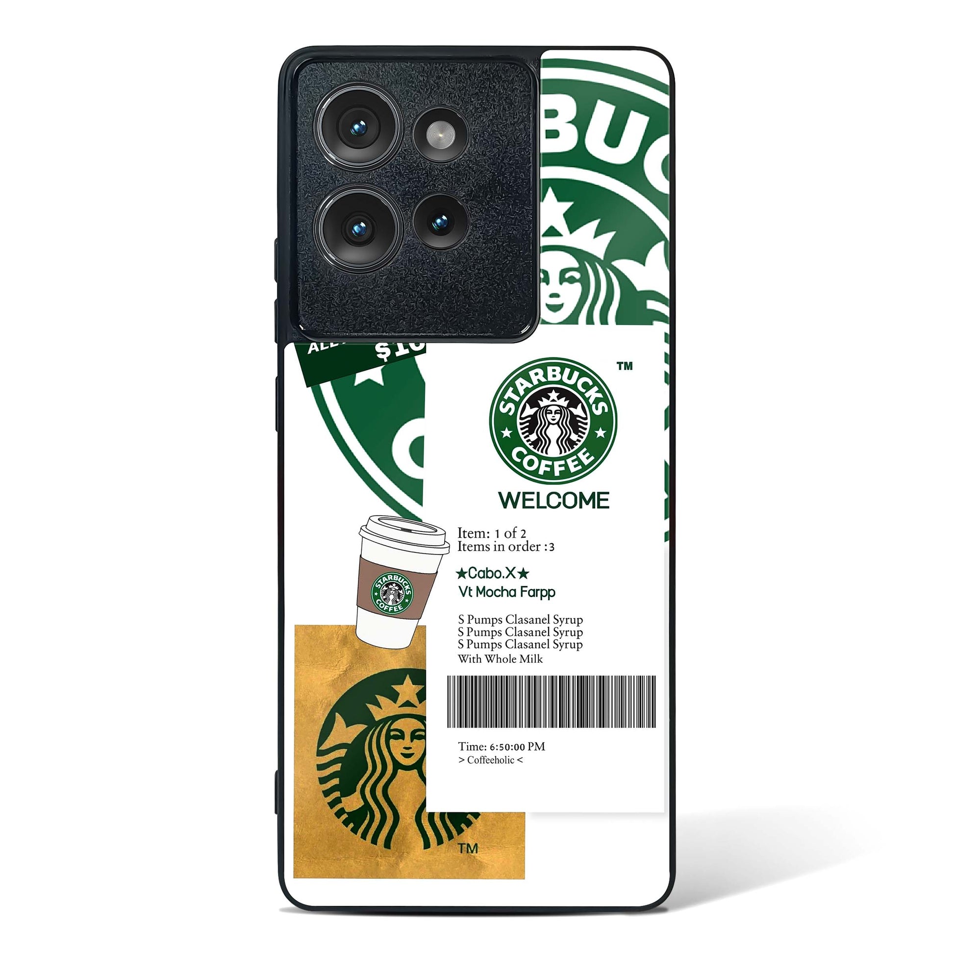 Caffeine Chic Starbucks Glass Phone Case-Motorola Edge 50