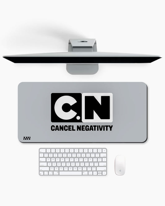 Cancel Negativity Sleek Motivational Desk Mat