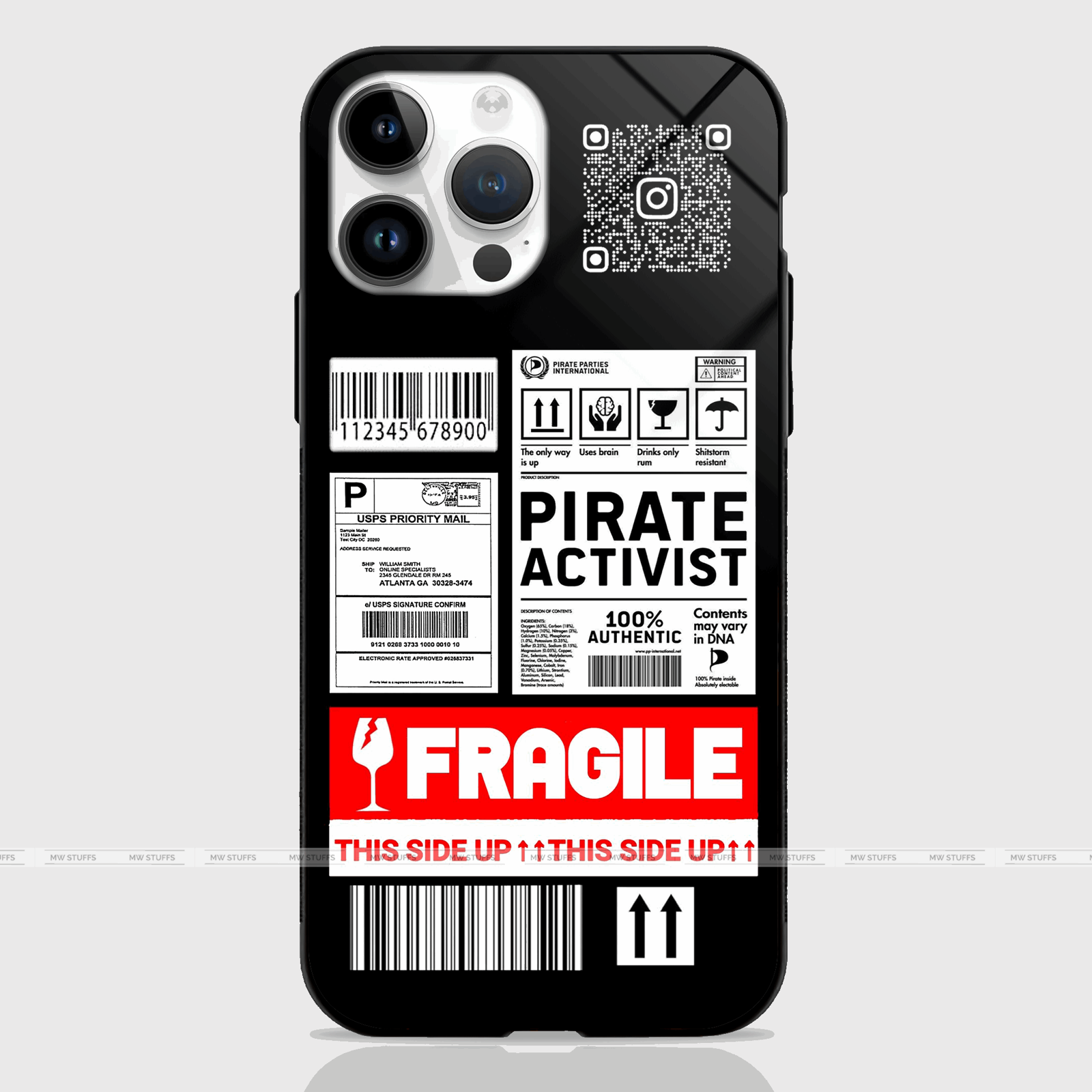 Cargo Box Lable Art Glass Case -  - MW Stuffs - 