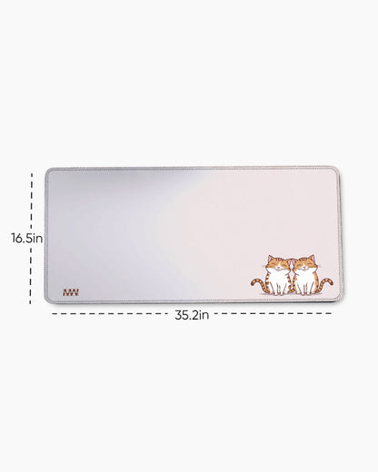 Cat Duo Purr-fectly Cute Deskmat