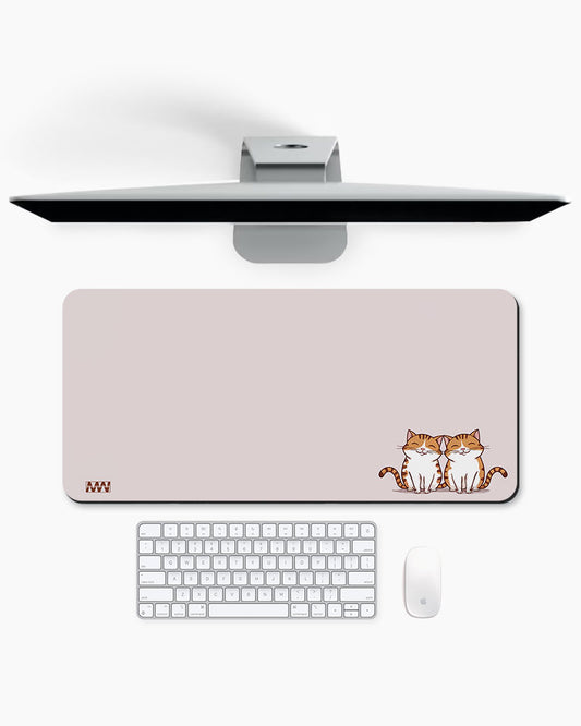 Cat Duo Purr-fectly Cute Deskmat