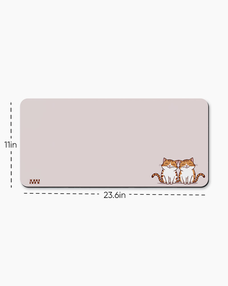 Cat Duo Purr-fectly Cute Deskmat