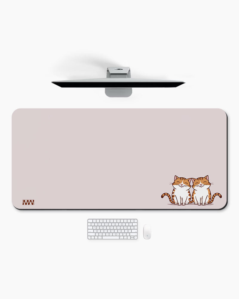 Cat Duo Purr-fectly Cute Deskmat