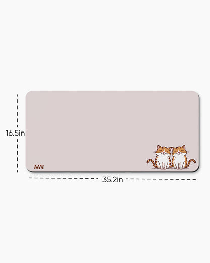 Cat Duo Purr-fectly Cute Deskmat