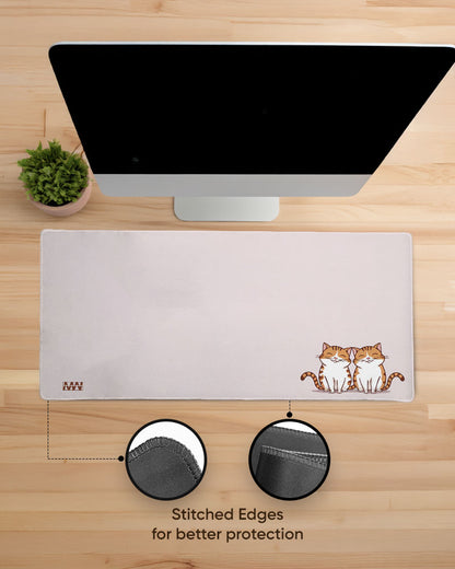 Cat Duo Purr-fectly Cute Deskmat