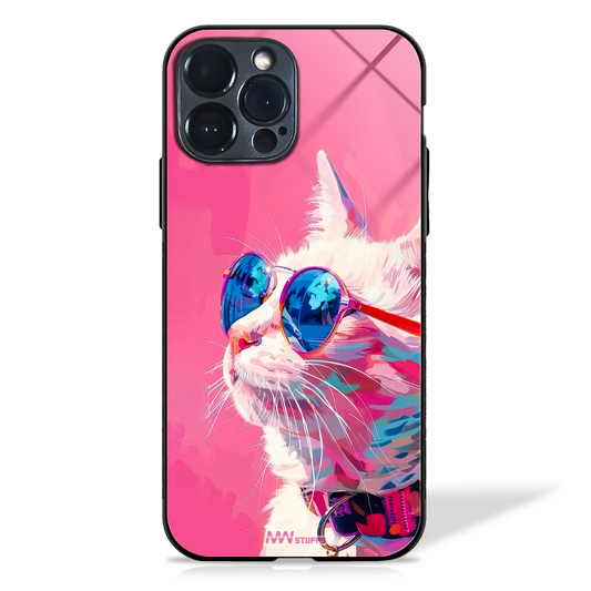 Catitude Cool Cat Glass Case