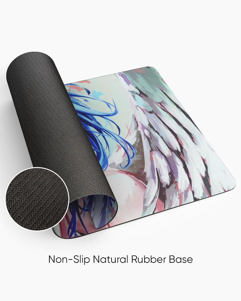 Celestial Guardian Angelic Blue-Haired Deskmat