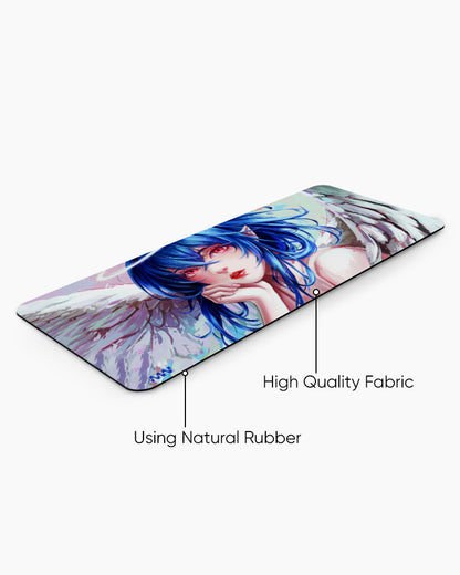 Celestial Guardian Angelic Blue-Haired Deskmat