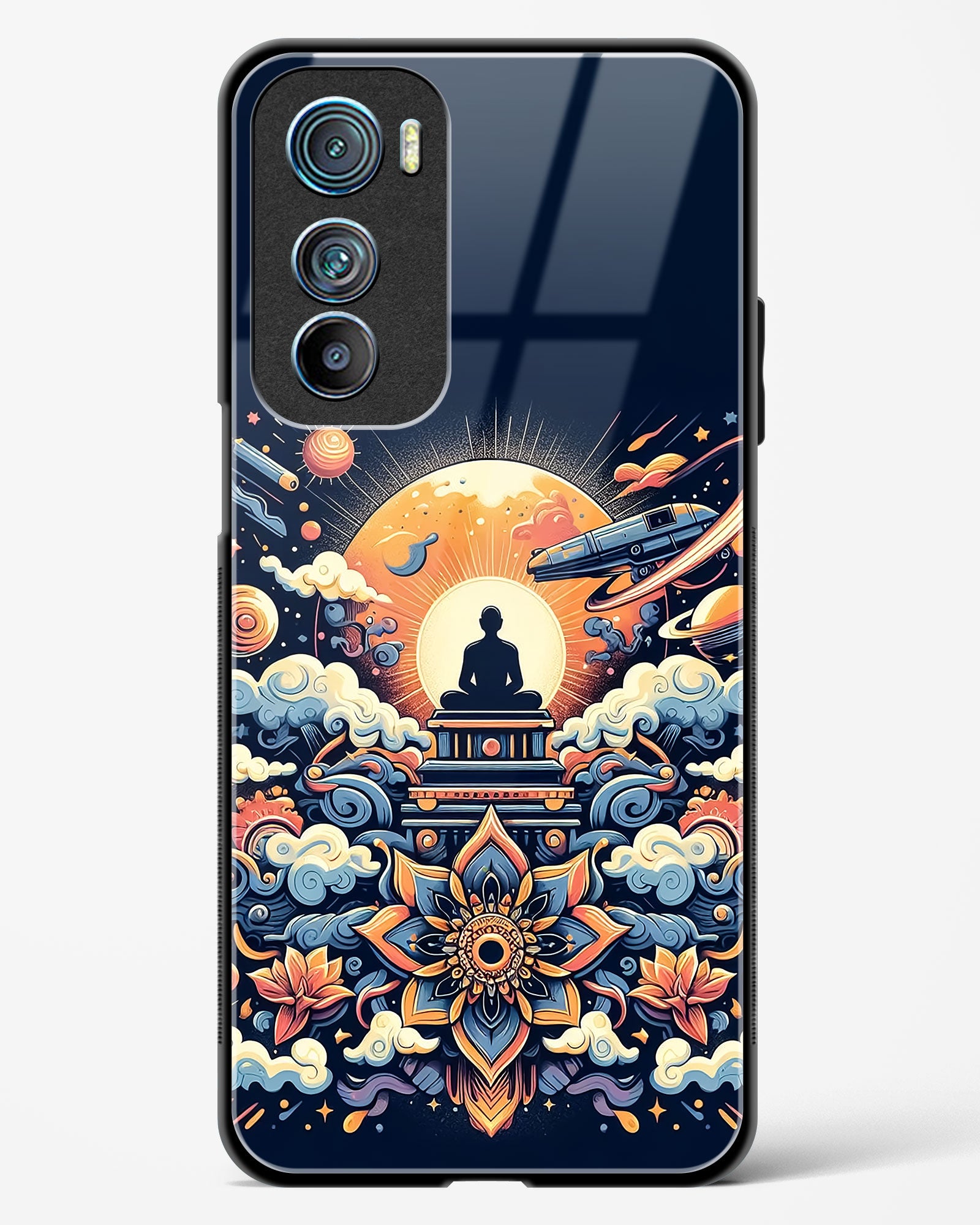 Celestial Meditation Art Glass Phone Case-Motorola Edge 30