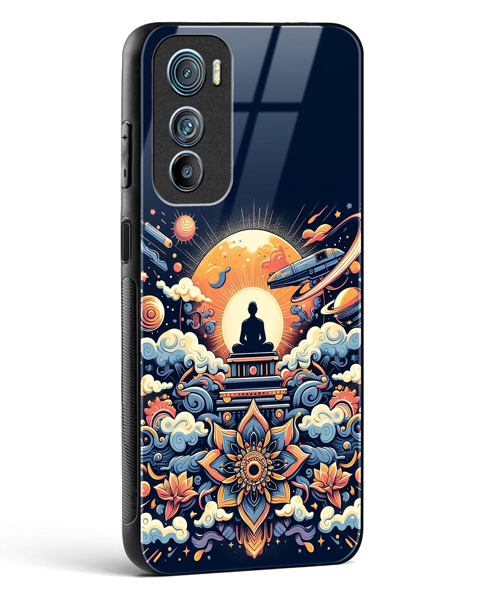 Celestial Meditation Art Glass Phone Case-Motorola Edge 30