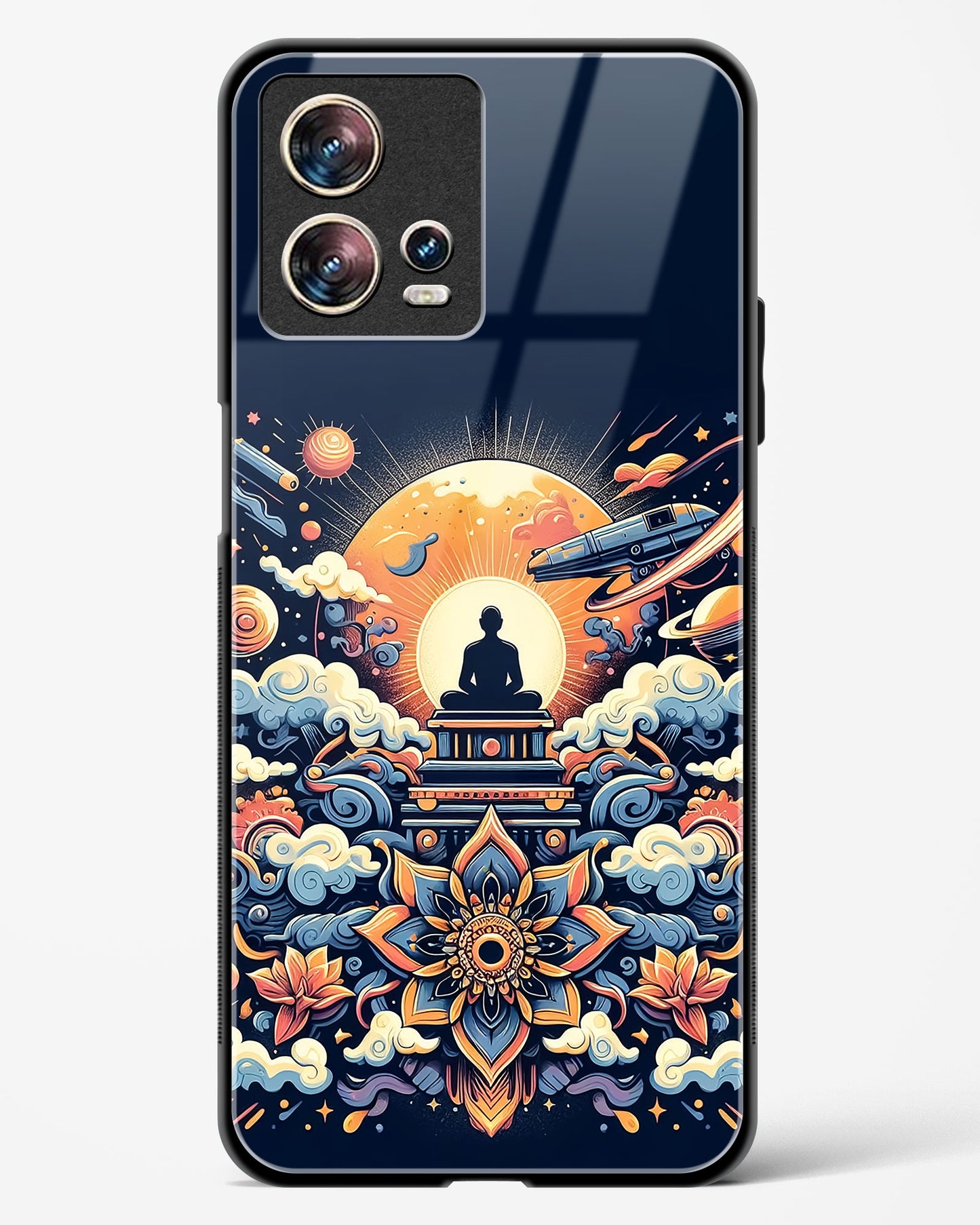 Celestial Meditation Art Glass Phone Case-Motorola Edge 30 Fusion