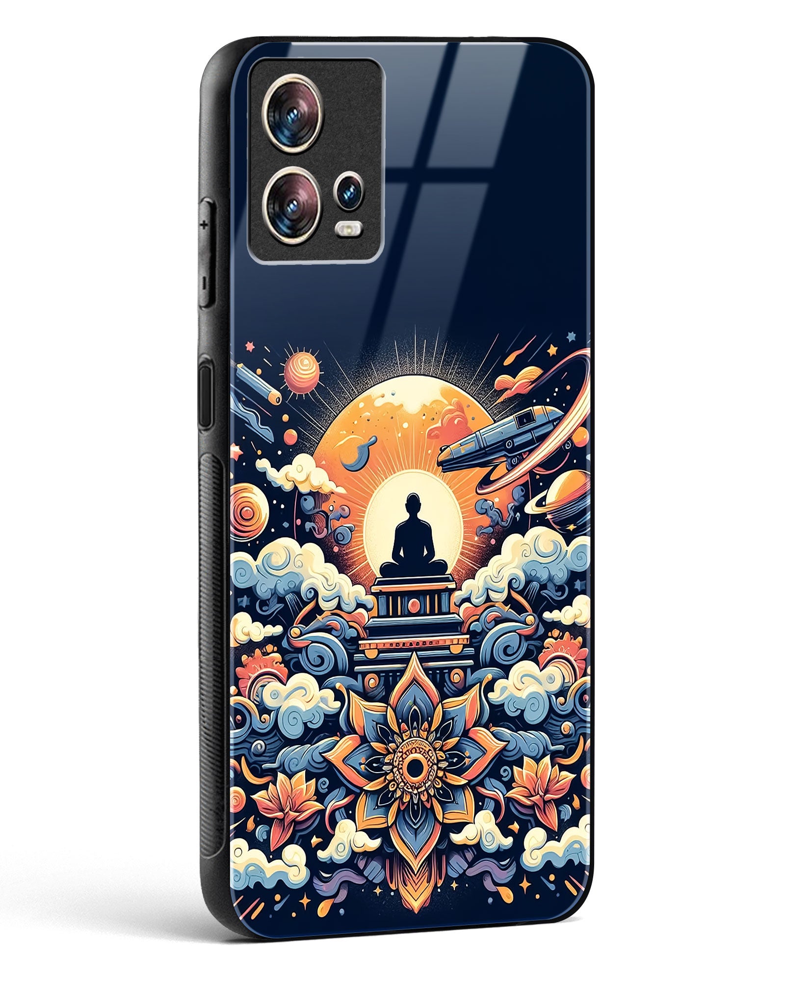 Celestial Meditation Art Glass Phone Case-Motorola Edge 30 Fusion