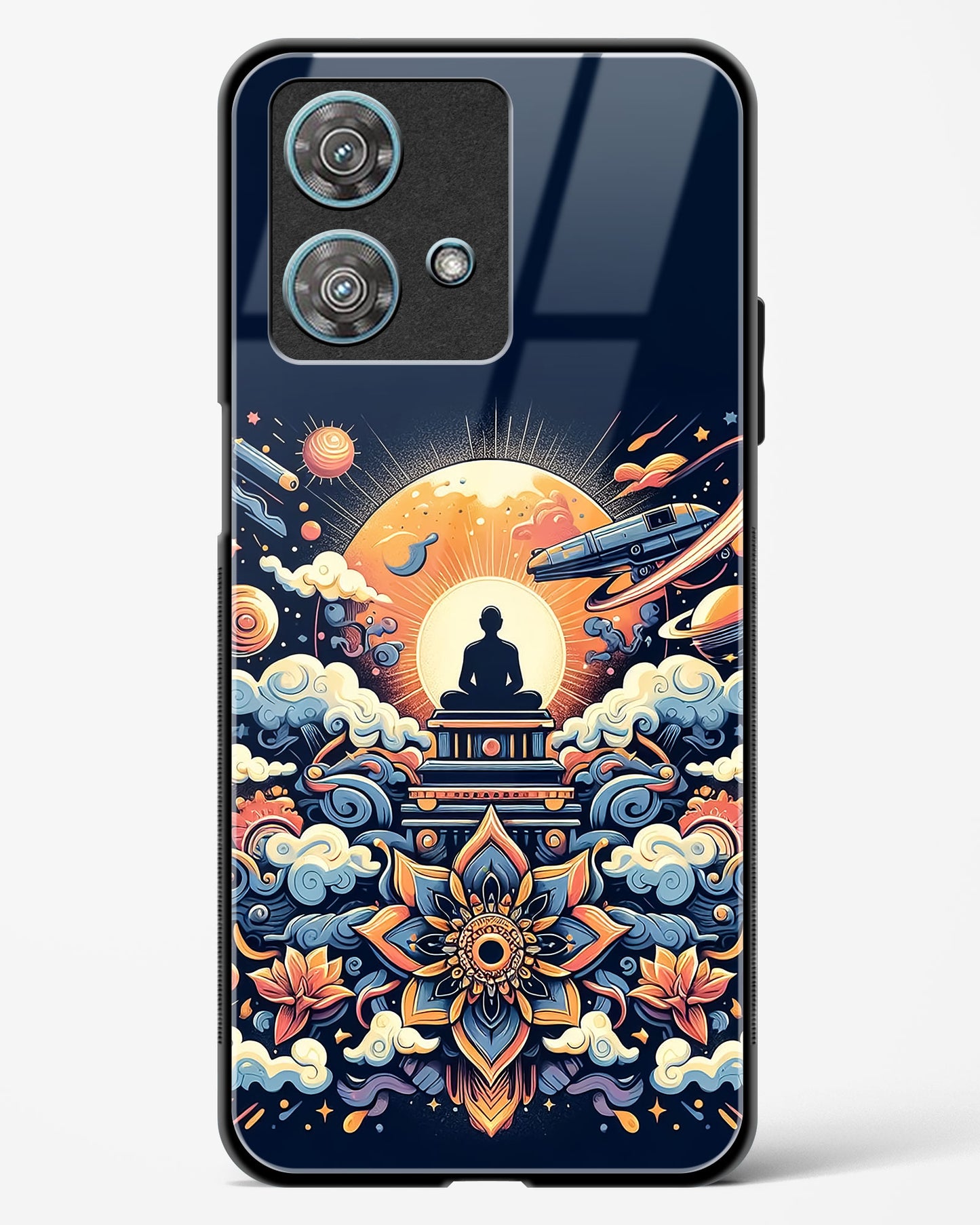Celestial Meditation Art Glass Phone Case-Motorola Edge 40 Neo