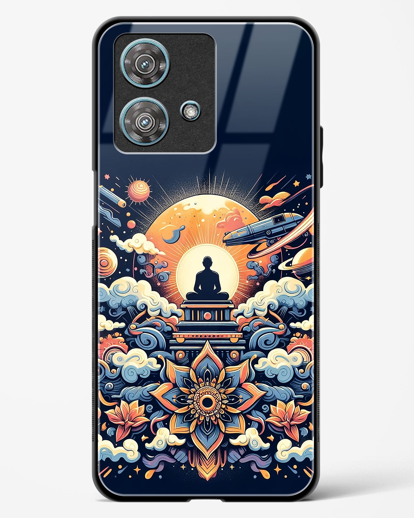 Celestial Meditation Art Glass Phone Case-Motorola Edge 40 Neo